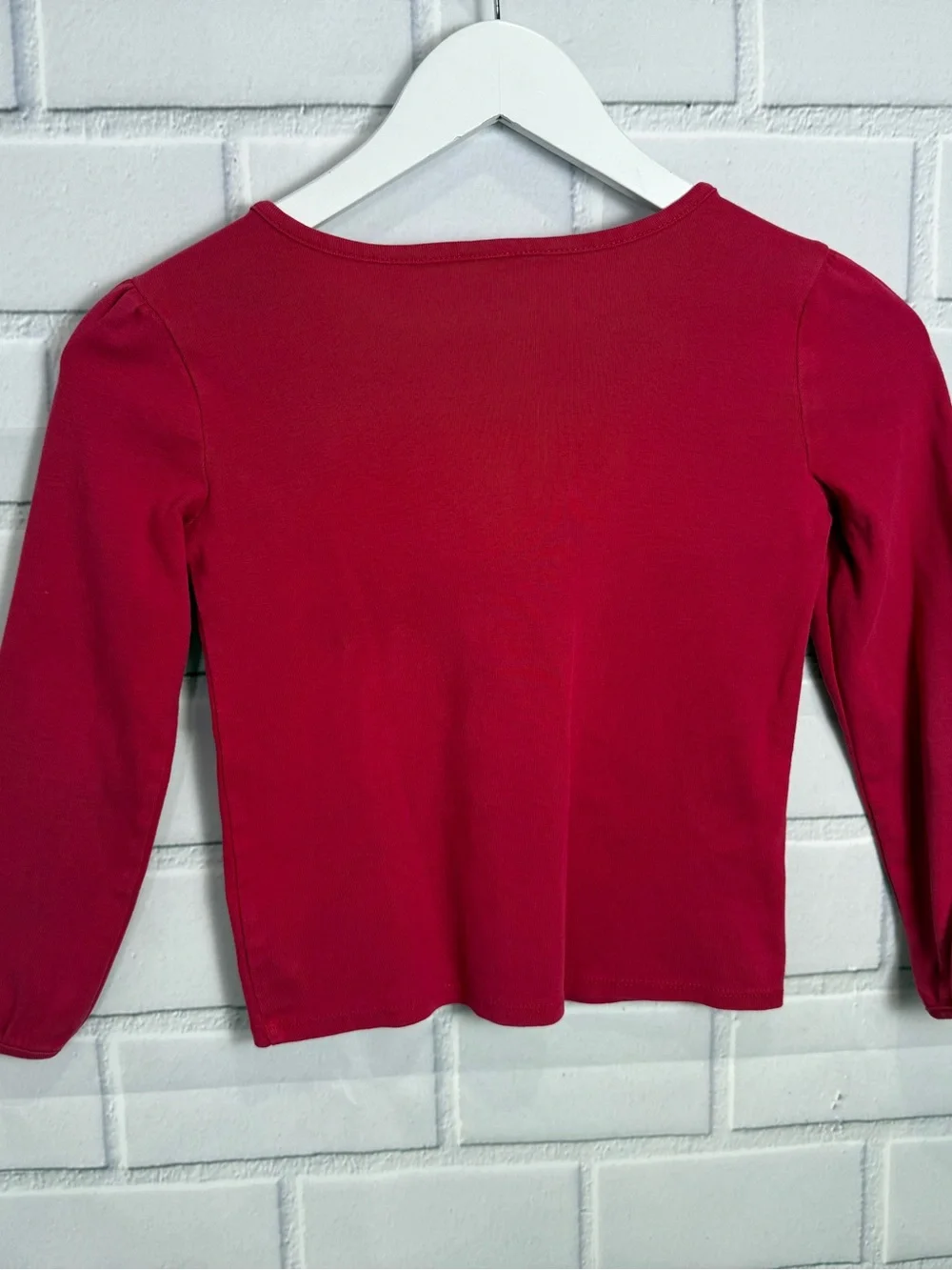 Gymboree Girls Size 8 Pink Apple Long Sleeve Top Shirt